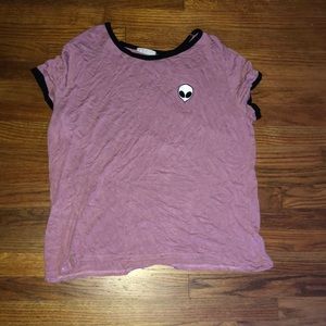 Pink Alien Crop Top